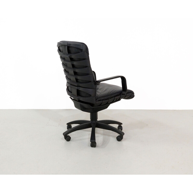 Black Antropovarius Office Chair mid century by Ferdinand A. Porsche for Poltrona Frau
