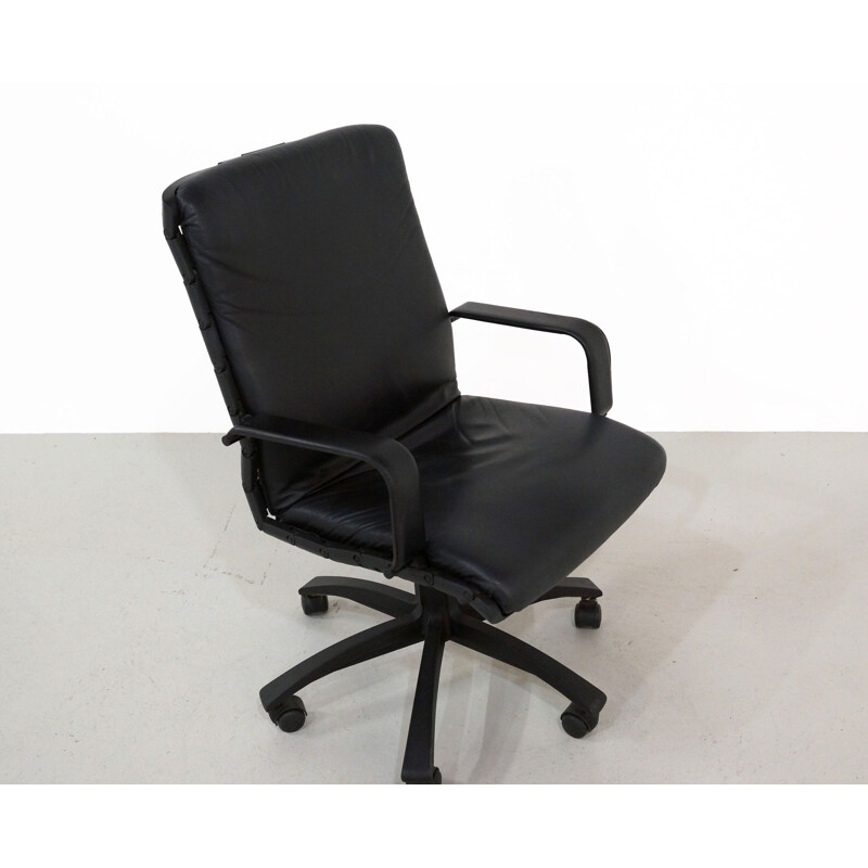 Black Antropovarius Office Chair mid century by Ferdinand A. Porsche for Poltrona Frau