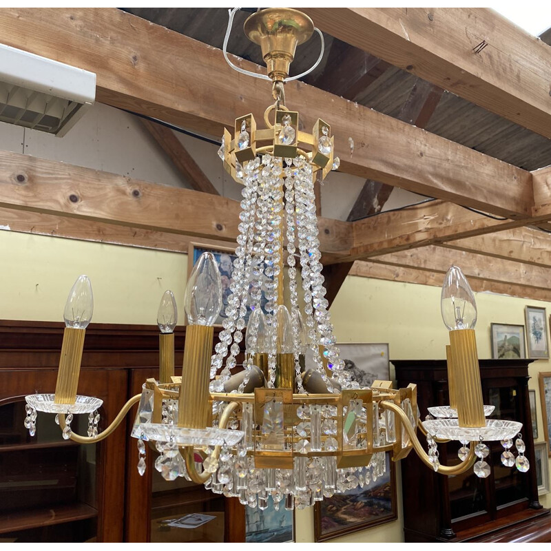 Vintage chandelier with 1970s tassels