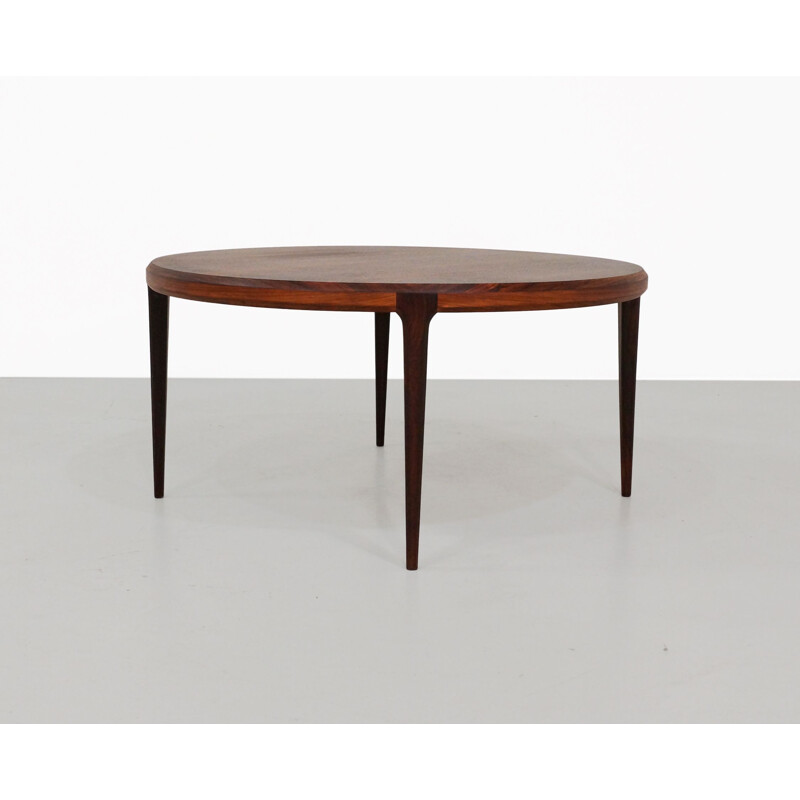 Round Rosewood Coffee Table by Johannes Andersen for Silkeborg