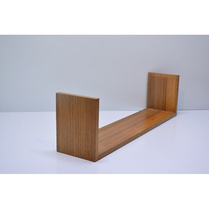 Vintage Scandinavian teak wall shelf 1960