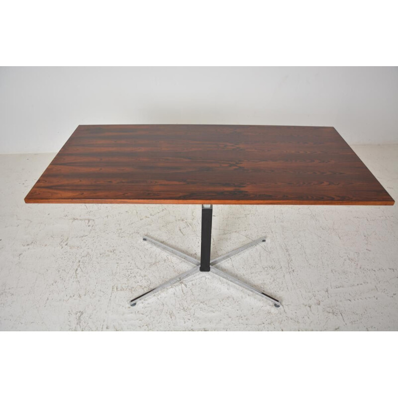 Adjustable chromed steel table mid century by J.M. Thomas for Wilhelm Renz