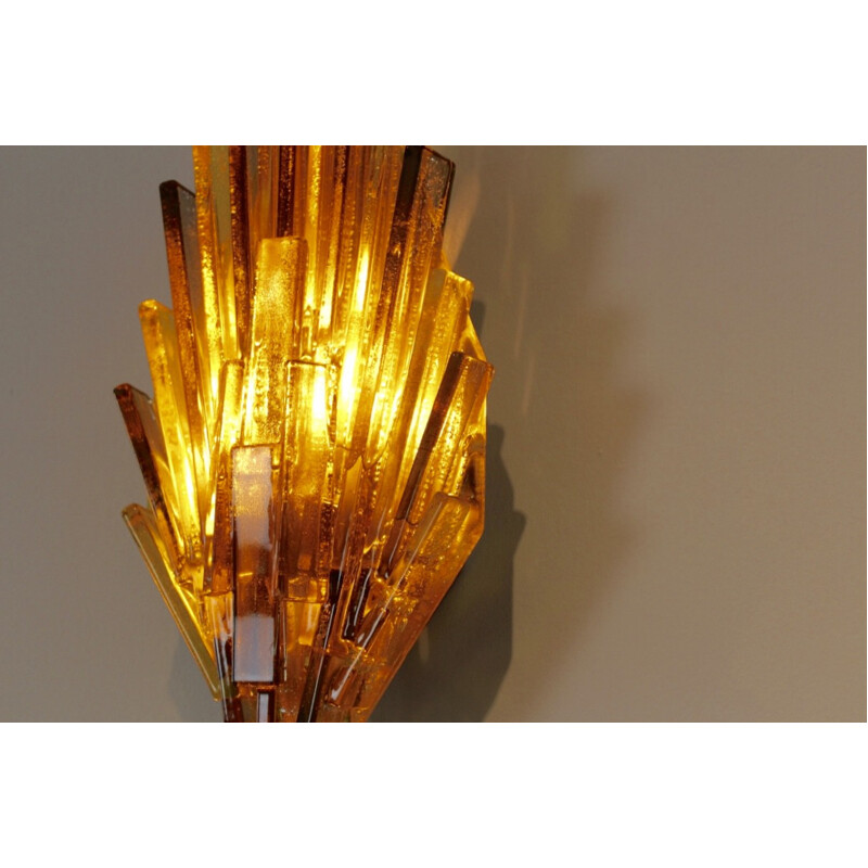 Pair of Lyskjaer Belysning wall lamps in acrylic, Claus BOLBY - 1960s