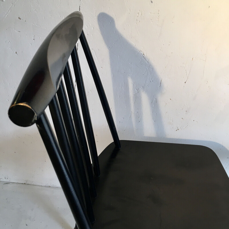 Pair of Black Vintage Chairs by Folie Palsson for FDB MOBLER Denmark 1966