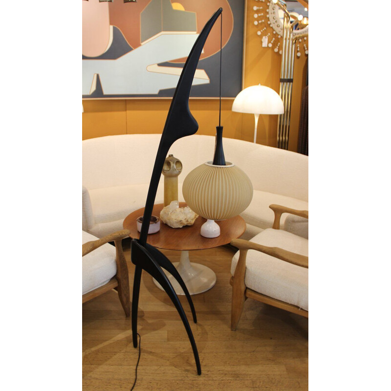 Vintage floor lamp Praying mantis by Maison Rispal