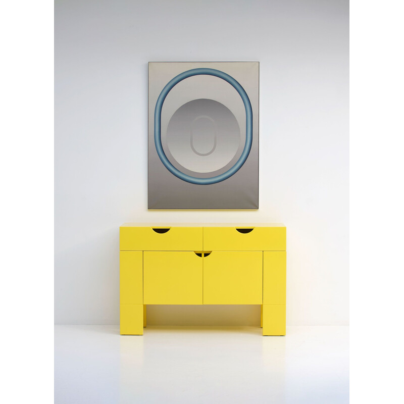 Cabinet jaune vintage de Claire Bataille et Paul Ibens pour Spectrum