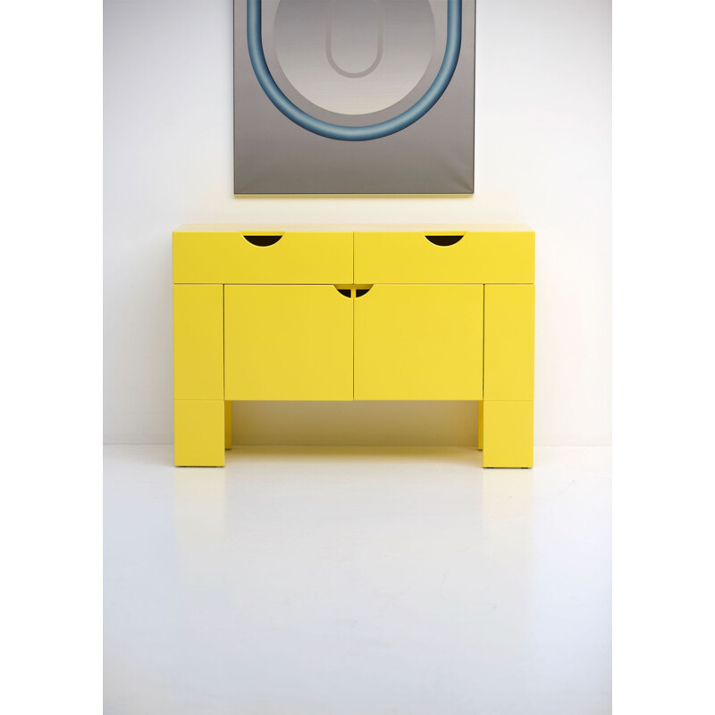 Cabinet jaune vintage de Claire Bataille et Paul Ibens pour Spectrum