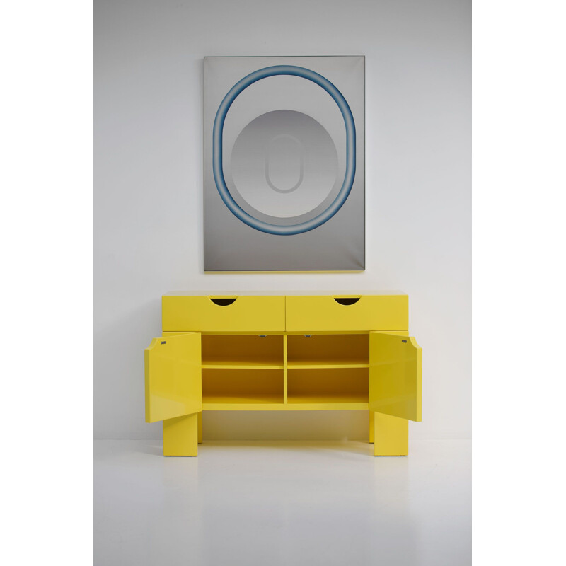 Cabinet jaune vintage de Claire Bataille et Paul Ibens pour Spectrum