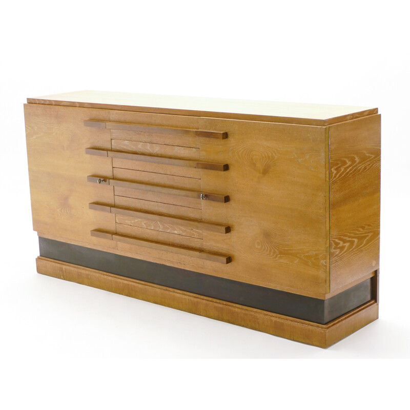 Sideboard in ceruse oak Louis Majorelle's stamped mid century from 1920