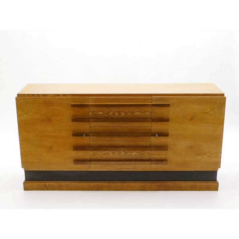 Sideboard in ceruse oak Louis Majorelle's stamped mid century from 1920