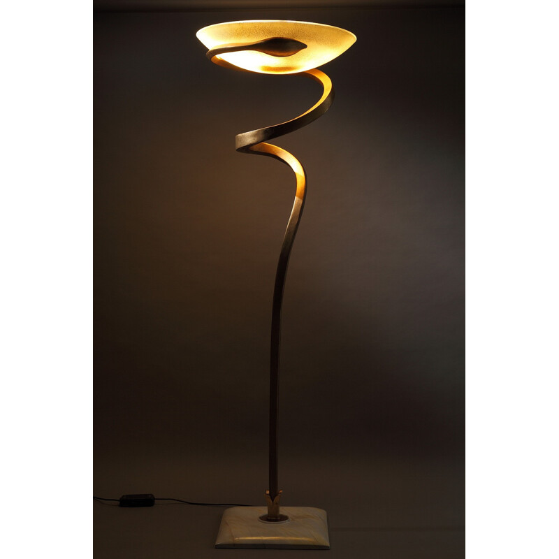 Lamp International "Scavo" floor lamp in Murano glass and aluminium, Enzo CIAMPALINI - 1970s