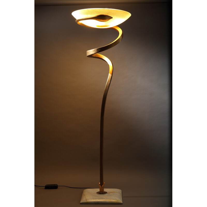 Lamp International "Scavo" floor lamp in Murano glass and aluminium, Enzo CIAMPALINI - 1970s