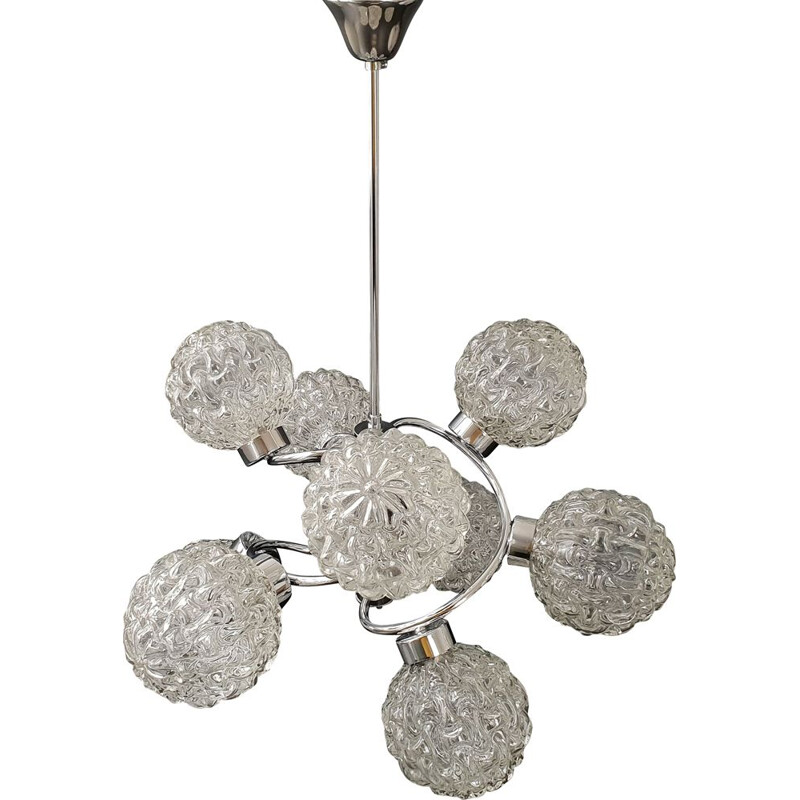 Vintage chandelier sputnik glass ball 1970