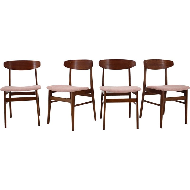 Set of 4 Danish mid century SAX Teak Dining Chairs,1960s