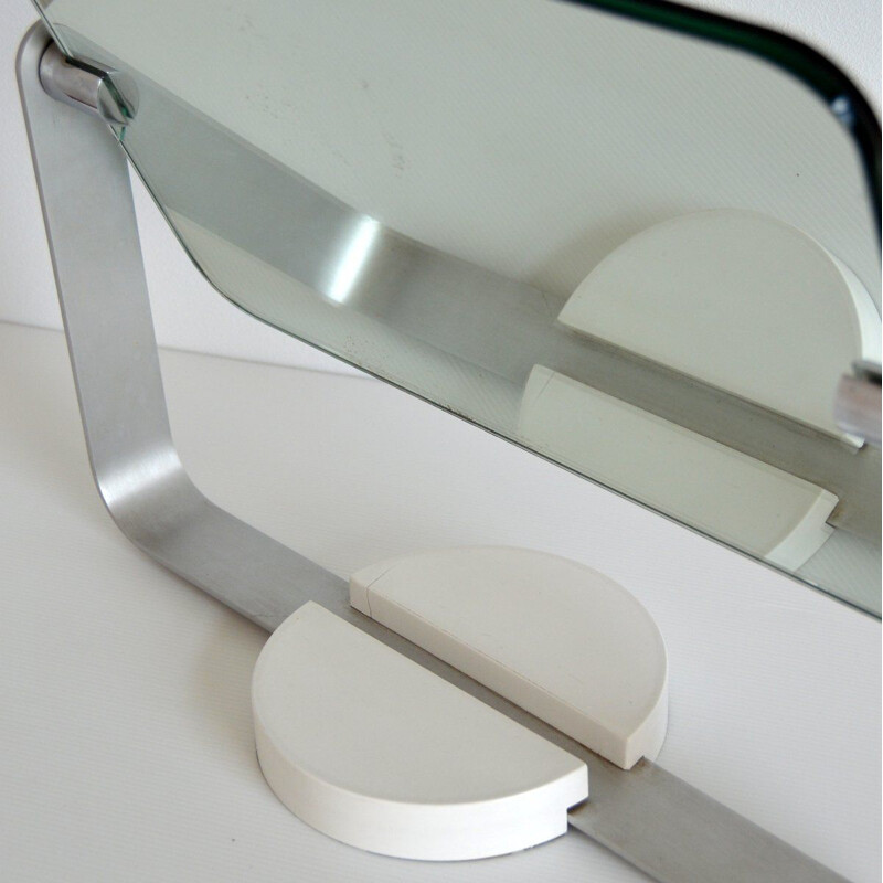 Vintage swivel table mirror Recto Verso Double sided 1970s