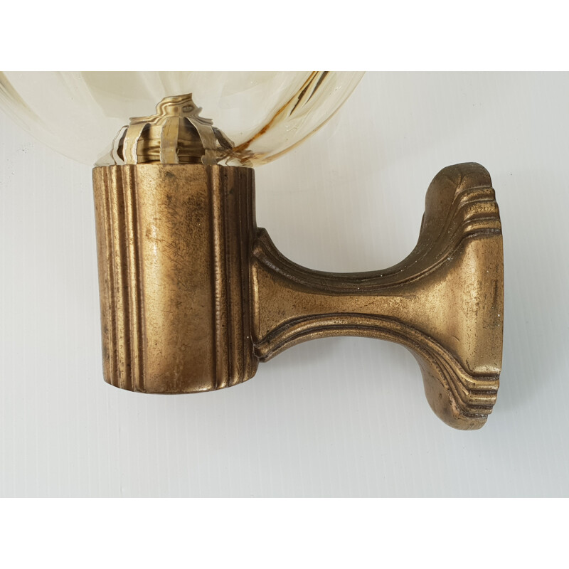 Pair of 1970's vintage bronze sconces