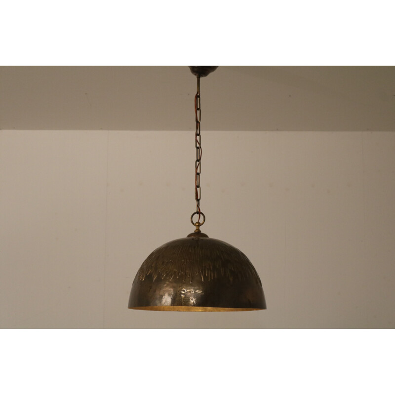 Suspension vintage en cuivre 1960