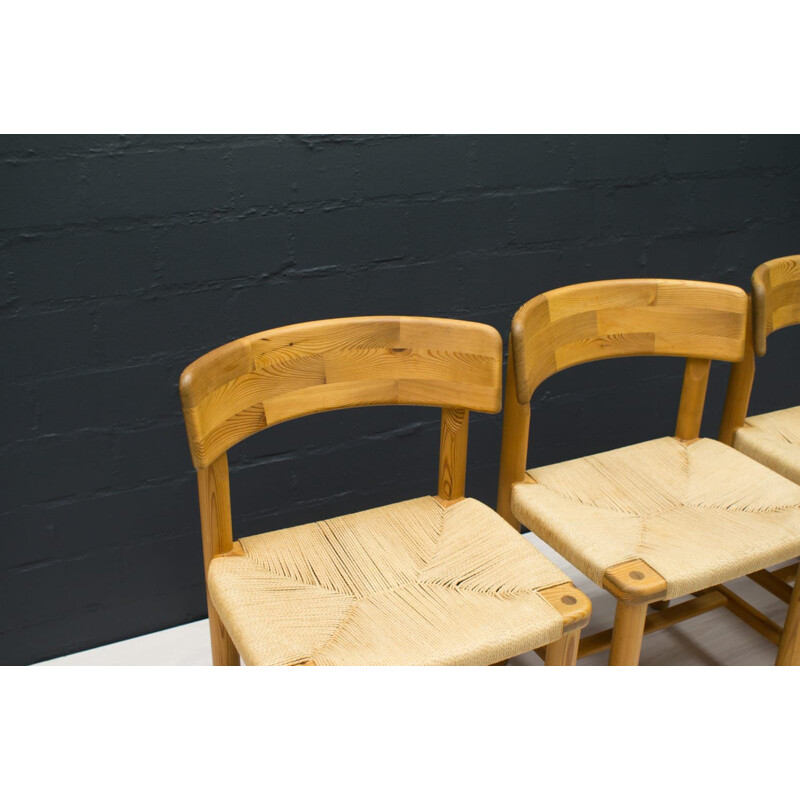 Set of 3 Scandinavian Wood Side Chairs, 1960s