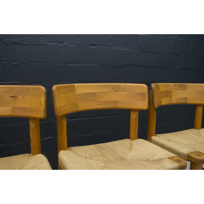 Set of 3 Scandinavian Wood Side Chairs, 1960s