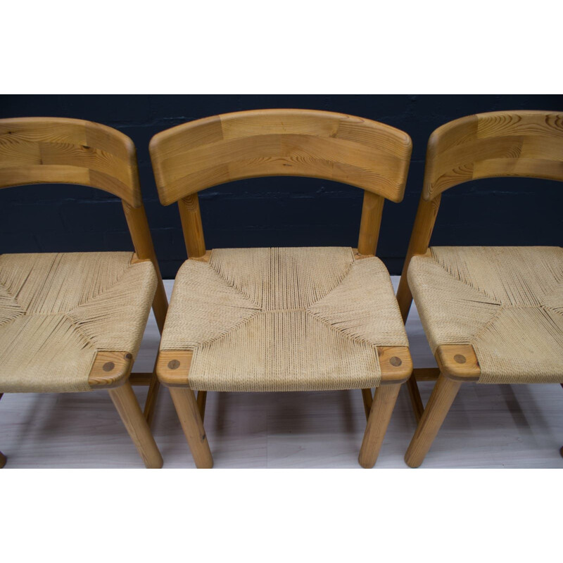 Set of 3 Scandinavian Wood Side Chairs, 1960s