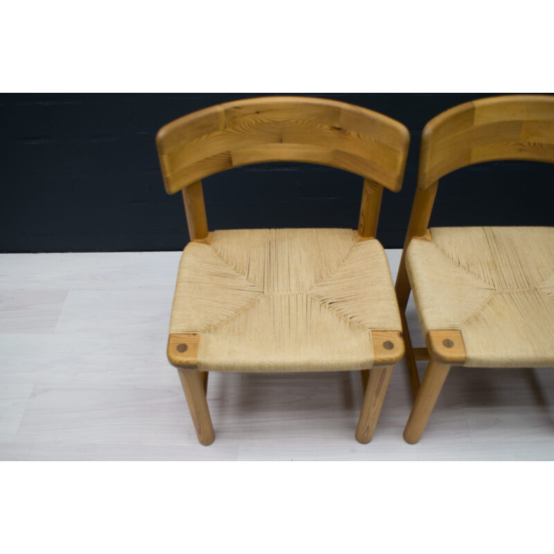 Ensemble de 3 chaises d'appoint vintage en bois scandinave,1960