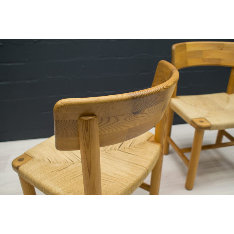 Set of 3 Scandinavian Wood Side Chairs, 1960s