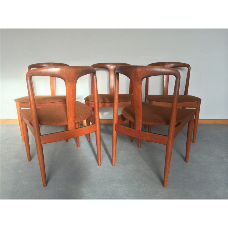 Uldum Møbelfabrik set of 5 chairs in teak, Johannes ANDERSEN - 1960s