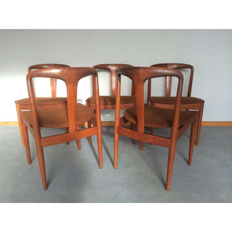Uldum Møbelfabrik set of 5 chairs in teak, Johannes ANDERSEN - 1960s
