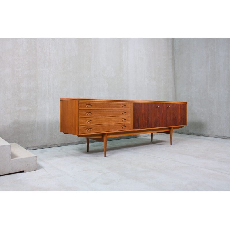 Buffet vintage Hamilton en laiton et palissandre par Robert Heritage pour Archie Shine, 1958