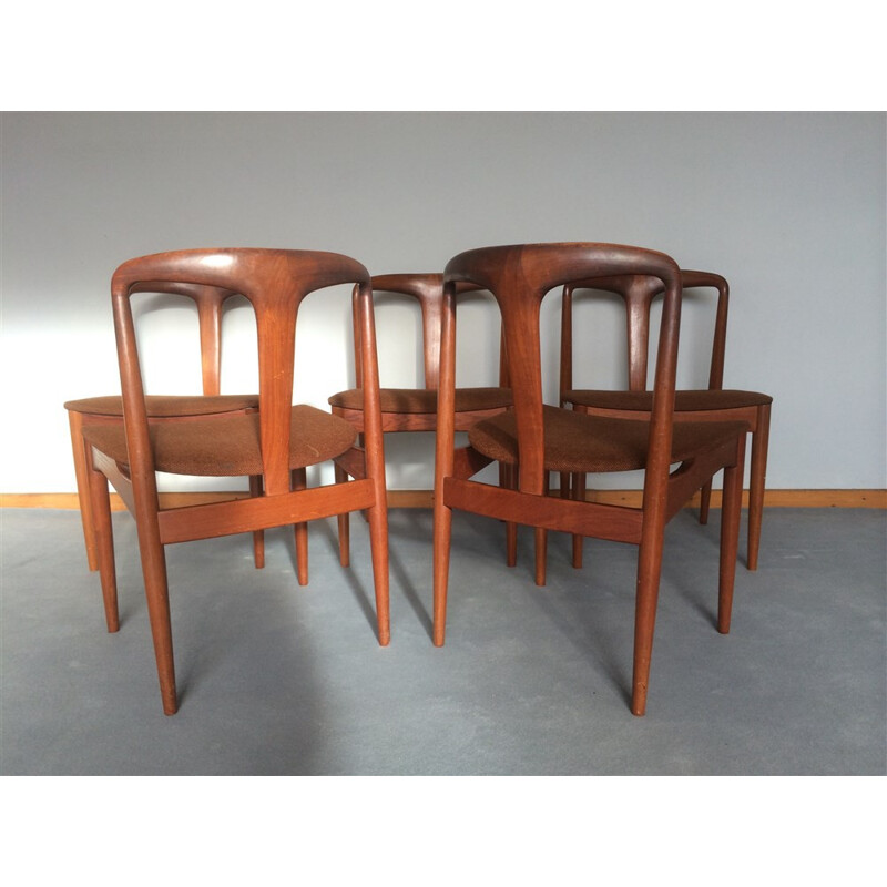 Ensemble de 5 chaises vintage Uldum Møbelfabrik en teck, Johannes ANDERSEN - 1960