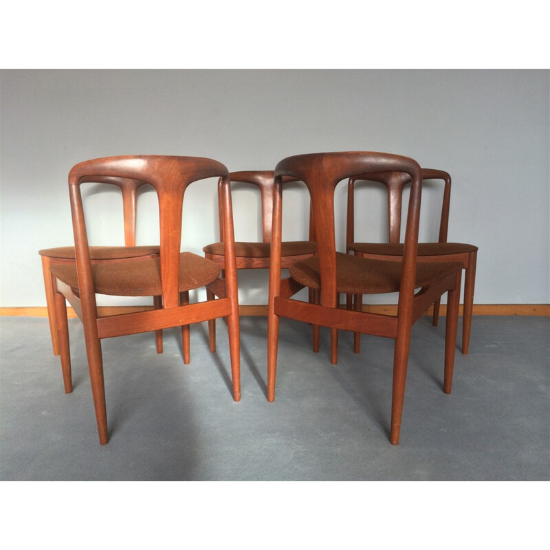 Uldum Møbelfabrik set of 5 chairs in teak, Johannes ANDERSEN - 1960s