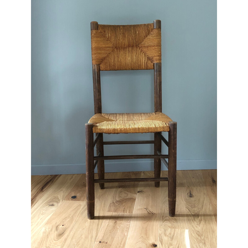 Suite de 4 chaises vintage par Charlotte Perriand 1950