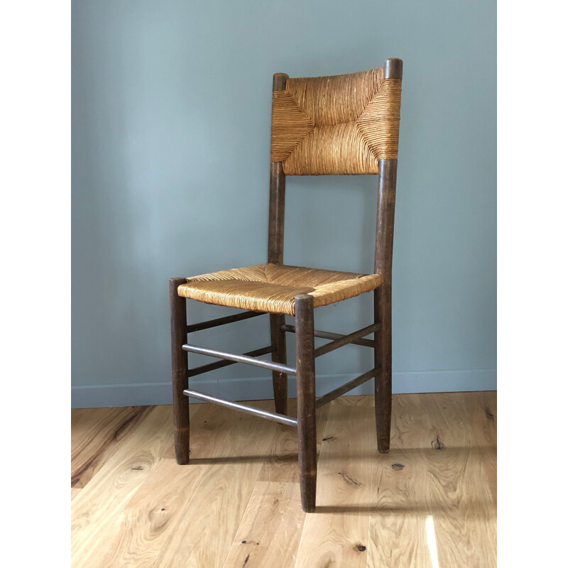 Suite of 4 vintage chairs by Charlotte Perriand 1950