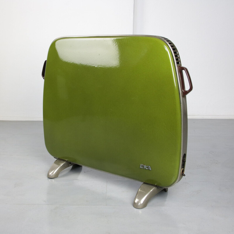 Vintage green enamel heater from Eka, 1960