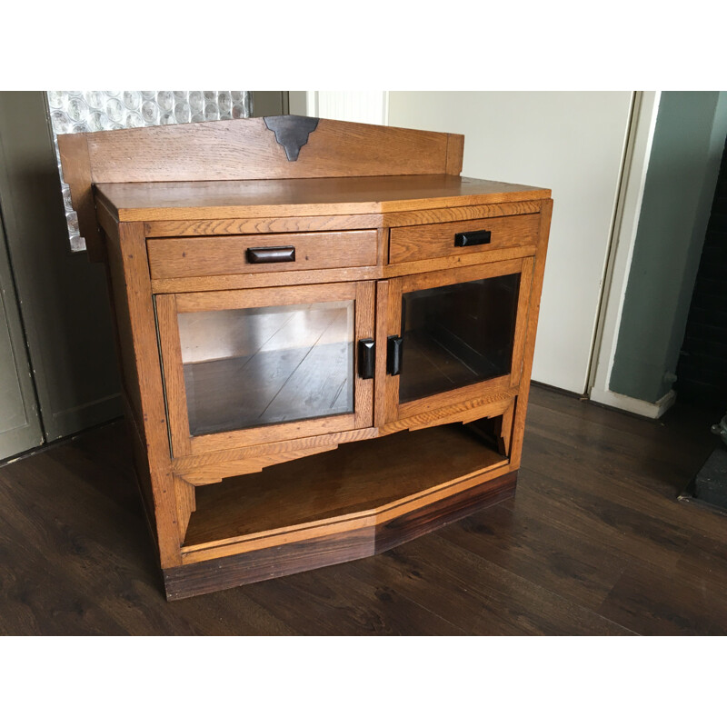 Vintage Art Deco oak, ebony and rosewood furniture, 1920