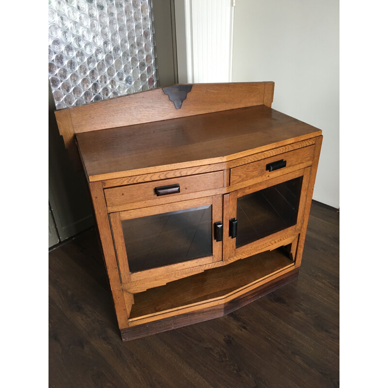 Vintage Art Deco oak, ebony and rosewood furniture, 1920