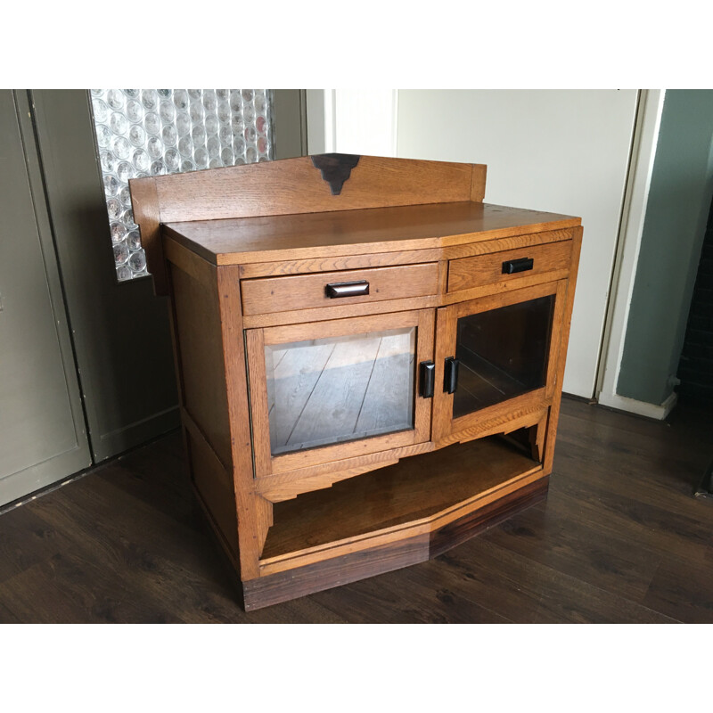 Vintage Art Deco oak, ebony and rosewood furniture, 1920