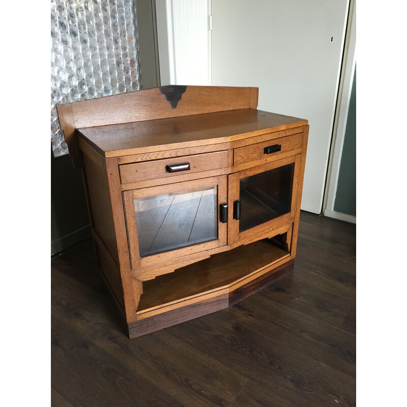 Vintage Art Deco oak, ebony and rosewood furniture, 1920