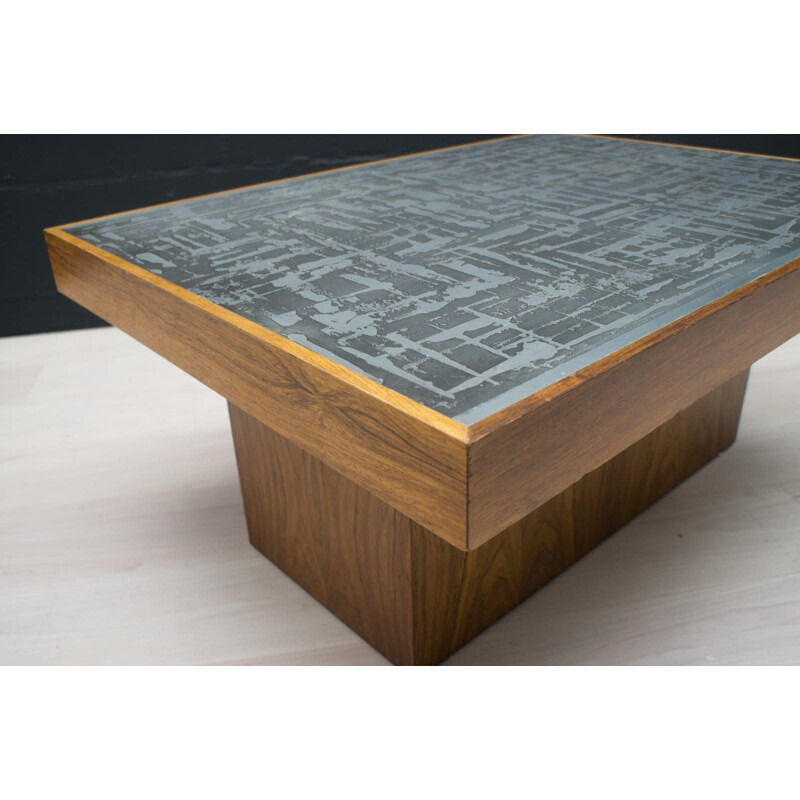 Paire de tables basses vintage carrées en palissandre par Heinz Lilienthal, 1960