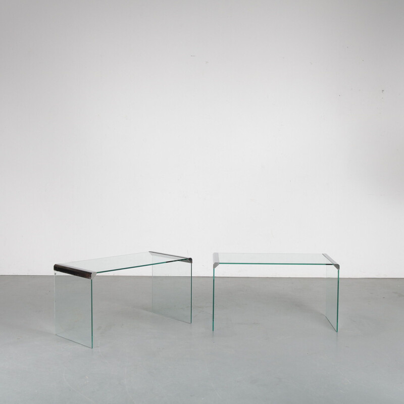 Pair of Italian side tables by Gallotti and Radice 1970s