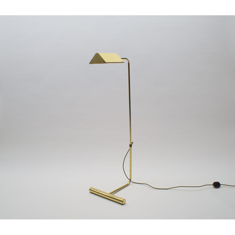 Vintage Adjustable Brass Floor Lamp