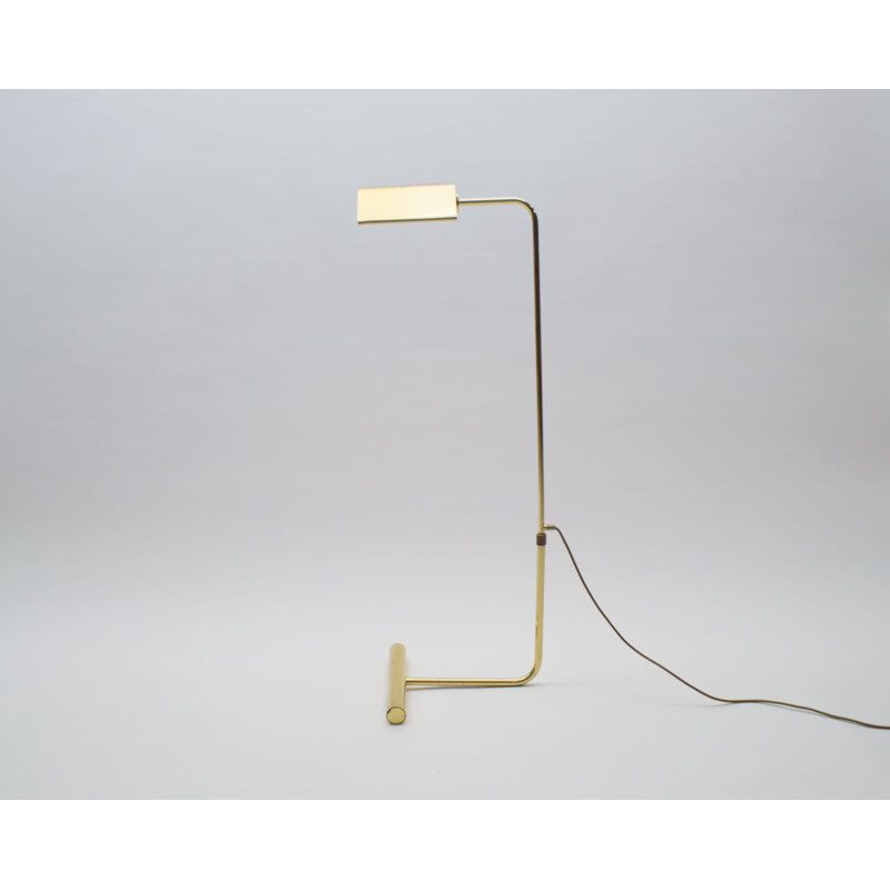 Vintage Adjustable Brass Floor Lamp