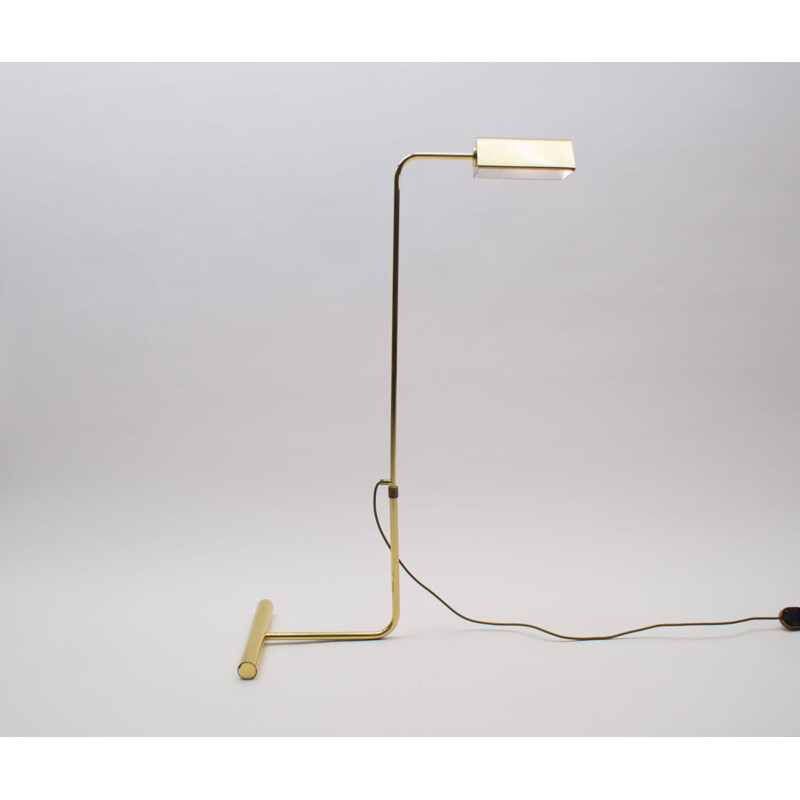 Vintage Adjustable Brass Floor Lamp