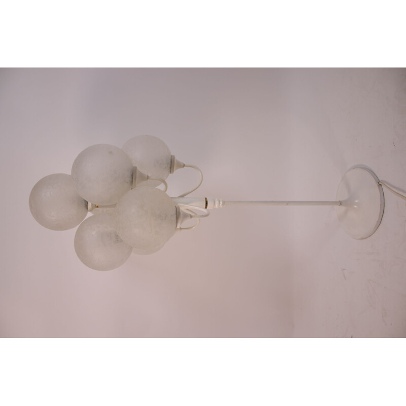 Vintage floor lamp with 7 white bulbs 1960