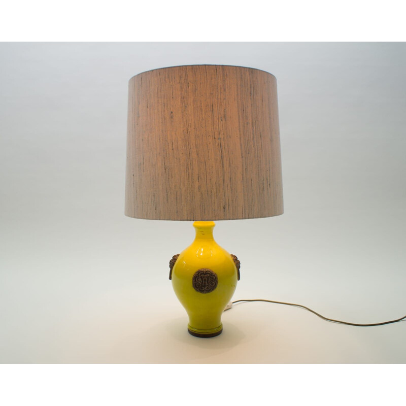 Vintage glass table lamp by Ugo Zaccagnini, 1960