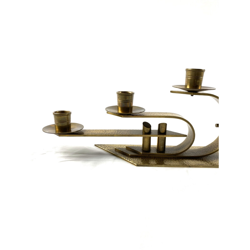 Great Brass 6 fires Bauhaus Candle holder, Germany 1930