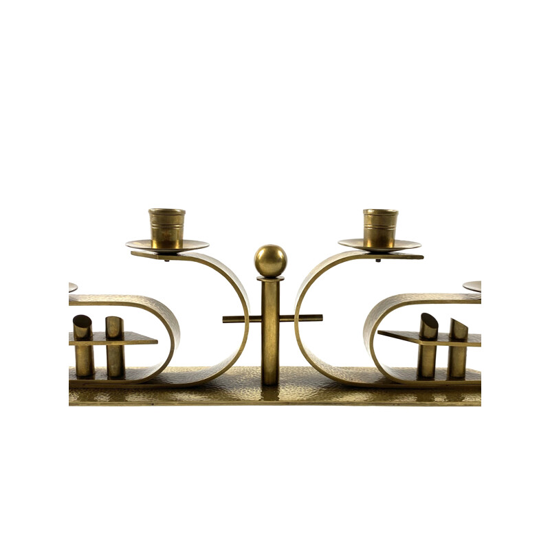 Great Brass 6 fires Bauhaus Candle holder, Germany 1930