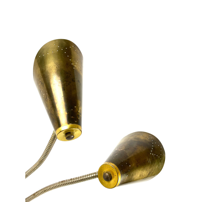 Pair of Light Brass Mid-Century desk Lamp, France, 1960