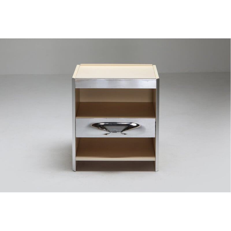 Vintage space-age bedside table by Raymond Loewy 1960