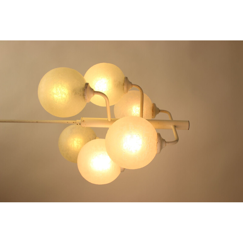 White pendant lamp with white bulbs 